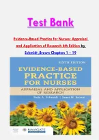 Test Bank For Evidence-Based Practice for Nurses&colon; Appraisal and Application of Research 6th Edition by Nola A&period; Schmidt&comma; Janet M&period; Brown ISBN  978-1284296532