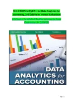 Solution Manual for Data Analytics for Accounting 3rd Edition by Vernon Richardson