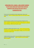 Crrn&sol;Crrn Test 1 Exam 1&colon; 100&percnt; Expert Verified &NewLine;Study Guide 2026&vert;2027 Questions Detailed &NewLine;Answers And Instructor Note For A&plus; &NewLine;Guaranteed Pass