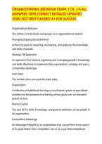 Organizational Behavior Exam 1 Ch&period; 1-4 All Answers 100&percnt; Correct Detailed Updated 2026&sol;2027 Best Graded A&plus; For Success
