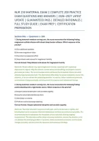 Nur 230 Maternal Exam 2 Complete 200 Practice &NewLine;Exam Questions And Answers &vert; 2026&ndash;2027 Latest &NewLine;Update &vert; Guaranteed Pass &vert; Detailed Rationales &vert; &NewLine;Full Study Guide &vert; Exam Prep &vert; Certification &NewLine;Preparation 