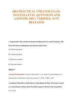Abo Practical Updated Exam -&NewLine;Master Level Questions And&NewLine;Answers 100&percnt; Verified&period; Just&NewLine;Released