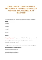 ABO Exam Compilations with Complete & Verified Solutions