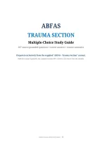 ABFAS&NewLine;TRAUMA SECTION&NewLine;Multiple-Choice Study Guide