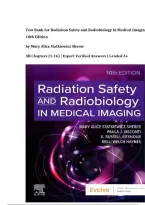 Test Bank for Radiation Safety and Radiobiology In Medical Imaging 10th Edition by Mary Alice Statkiewicz Sherer &vert;All Chapters &lpar;1-16&rpar; &vert; Expert Verified Answers &vert; Graded A&plus;