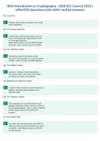 WGU Introduction to Cryptography &shy; C839 &lpar;EC&shy;Council CES&rpar; &vert;&NewLine;UPDATED Questions with 100&percnt; Verified Answers