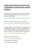 Engine Repair Michigan Mechanic Exam&NewLine;Comprehensive Questions And Answers&NewLine;Graded A&plus;