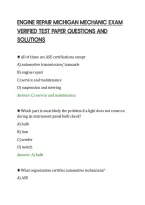 Engine Repair Michigan Mechanic Exam Verified Test Paper Questions And Solutions&period;pdf&NewLine;&NewLine;