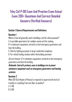 Fdny Cof P-98 Exam And Practice Exam Actual Exam 200&plus; Questions And Correct Detailed Answers &lpar;Verified Answers&rpar;