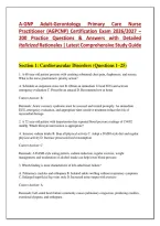 AGPCNP Certification Exam 2026&sol;2027 &ndash; Adult-Gerontology Primary Care Nurse Practitioner Practice Test&colon; 200 Questions & Answers with Detailed Italicized Rationales &vert; Comprehensive Study Guide