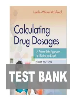 TEST BANK FOR Calculating Drug Dosages&colon; A Patient-Safe Approach to Nursing and Math Third Edition by Sandra Luz Martinez de Castillo &comma; Maryanne Werner-McCullough&period;ISBN&colon;978-1719649780 COMPLETE GUIDE All CHAPTERS COVERED 100&percnt; VERIFIED A&plus; GRADE ASSURED&excl;&excl;&excl;&excl;&excl;