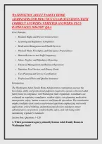 Washington Adult Family Home &NewLine;Administrator Practice Exam Questions With &NewLine;Correct Answers &lpar;Verified Answers&rpar; Plus &NewLine;Rationales 2026&sol;2027 Q&A 