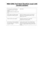 MED-SURG Test Bank Questions exam with corrects answers