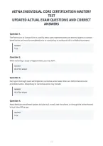 Aetna Individual Core Certification Mastery&NewLine;Test&NewLine;Updated Actual Exam Questions And Correct&NewLine;Answers