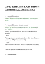 Ahip Bundled Exams Complete Questions&NewLine;And Verified Solutions Study Guide
