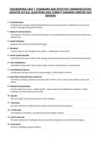 Engineering Unit 1 Teamwork And Effective Communication&NewLine;Updated Actual Questions And Correct Answers Verified 2027&NewLine;Edition