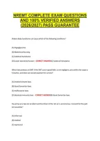 Nremt Complete Exam Questions &NewLine;And 100&percnt; Verified Answers &NewLine;&lpar;2026&sol;2027&rpar; Pass Guarantee 