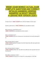 Nremt Exam Newest Actual Exam &NewLine;Complete Questions And Correct &NewLine;Detailed Answers &lpar;Verified &NewLine;Answers&rpar; &vert;Already Graded &NewLine;A&plus;&vert;&vert;Brand New Version 2026&excl;&excl;&excl; 
