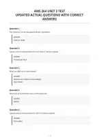 Ams 264 Unit 3 Test&NewLine;Updated Actual Questions With Correct&NewLine;Answers