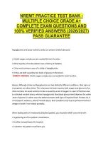 Nremt Practice Test Bank - &NewLine;Multiple Choice Grade A&plus; &NewLine;Complete Exam Questions And &NewLine;100&percnt; Verified Answers &lpar;2026&sol;2027&rpar; &NewLine;Pass Guarantee 