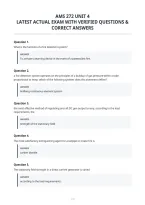 Ams 272 Unit 4&NewLine;Latest Actual Exam With Verified Questions &&NewLine;Correct Answers