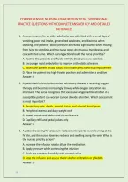 Comprehensive Nursing Exam Review 2026 &sol; 500 Original &NewLine;Practice Questions With Complete Answer Key And Detailed &NewLine;Rationales 