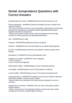 Dental Jurisprudence Questions with Correct Answers&NewLine;&NewLine;