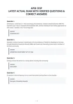 Apse Cesp&NewLine;Latest Actual Exam With Verified Questions &&NewLine;Correct Answers