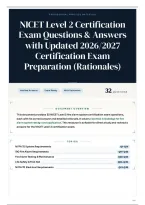 NICET Level 2 Certification Exam Questions & Answers with Updated 2026&sol;2027 Certification Exam Preparation &lpar;Rationales&rpar;