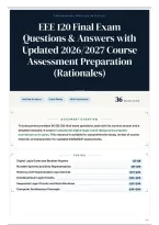 EEE 120 Final Exam Questions & Answers with Updated 2026&sol;2027 Course Assessment Preparation &lpar;Rationales&rpar;
