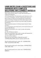 Uams Micro Exam 4 Questions And Answers With Complete Solutions 100&percnt; Correct Rated A&plus;