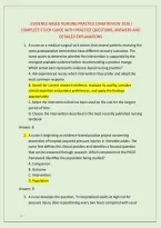  Evidence-Based Nursing Practice Exam Review 2026 &sol; &NewLine;Complete Study Guide With Practice Questions&comma; Answers And &NewLine;Detailed Explanations 