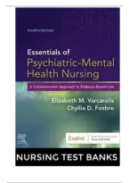 Test Bank For Essentials of Psychiatric Mental Health Nursing&colon; A Communication Approach to Evidence-Based Care 4th Edition by Elizabeth M&period; Varcarolis & Chyllia D&period; Fosbre ISBN 9780323625111 Chapters&lpar;1 to 28&rpar;