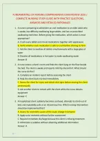 Fundamentals Of Nursing Comprehensive Exam Review 2026 &sol; &NewLine;Complete Nursing Study Guide With Practice Questions&comma; &NewLine;Answers And Detailed Rationales 