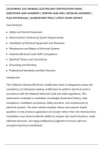 California &lpar;Ca&rpar; General Electrician Certification Exam &ndash;&NewLine;Questions And Answers &vert; Verified And Well Detailed Answers &vert;&NewLine;Plus Rationales &vert; Guaranteed Pass &vert; Latest Exam Update