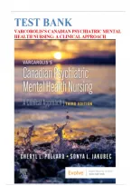 Test Bank For Varcarolis Canadian Psychiatric Mental Health Nursing 3rd Edition By Cheryl L&period; Pollard&comma; Sonya L&period; Jakubec&vert; 9780323778800&vert; All Chapters&vert; LATEST