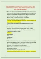 Gerontological Nursing Comprehensive Exam Review 2026 &sol; &NewLine;Complete Older Adult Nursing Study Guide With Practice &NewLine;Questions And Rationales 