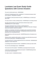 Louisiana Law Exam Study Guide Questions with Correct Answers&NewLine;&NewLine;
