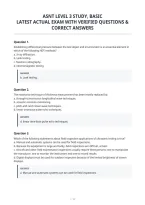 Asnt Level 3 Study&comma; Basic&NewLine;Latest Actual Exam With Verified Questions &&NewLine;Correct Answers