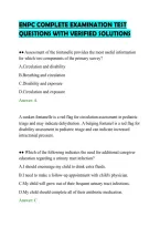 Enpc Complete Examination Test&NewLine;Questions With Verified Solutions