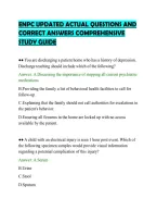 Enpc Updated Actual Questions And&NewLine;Correct Answers Comprehensive&NewLine;Study Guide
