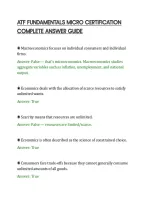 Atf Fundamentals Micro Certification&NewLine;Complete Answer Guide