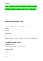 Davis Advantage For Pathophysiology Exam With &NewLine;Verified Answers Detailed Rationales Graded A&plus;