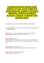 Alabama Boating Basics Exam &NewLine;Newest Actual Exam Complete &NewLine;Questions And Correct Detailed &NewLine;Answers &lpar;Verified Answers&rpar; &NewLine;&vert;Already Graded A&plus;&vert;&vert;Brand New &NewLine;Version 2026&excl;&excl;&excl; 