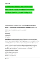 Interpreting Findings And Formulating &NewLine;Differential Diagnoses Exam With Verified &NewLine;Answers Detailed Rationales Graded A&plus; 