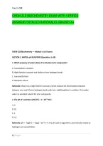 Chem 210 Biochemistry Exam With Verified &NewLine;Answers Detailed Rationales Graded A&plus; 
