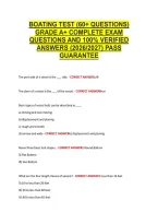 Boating Test &lpar;60&plus; Questions&rpar; &NewLine;Grade A&plus; Complete Exam &NewLine;Questions And 100&percnt; Verified &NewLine;Answers &lpar;2026&sol;2027&rpar; Pass &NewLine;Guarantee 
