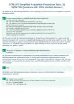 CON 2370 Simplified Acquisition Procedures Take 15 &vert;&NewLine;UPDATED Questions with 100&percnt; Verified Answers&NewLine;