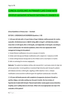 Clinical Guidelines In Primary Care Exam With &NewLine;Verified Answers Detailed Rationales Graded A&plus;