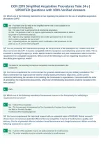 CON 2370 Simplified Acquisition Procedures Take 14 e &vert;&NewLine;UPDATED Questions with 100&percnt; Verified Answers